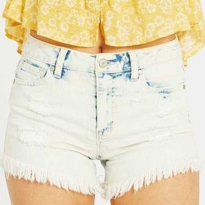 Altered State Light Wash Jean Shorts